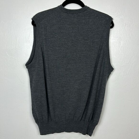Peter Millar Gray Merino Wool Classic Pullover Sweater Vest Size XL - Picture 3 of 9
